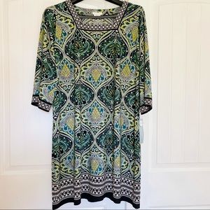 London Times Woman | Green Stretch Dress